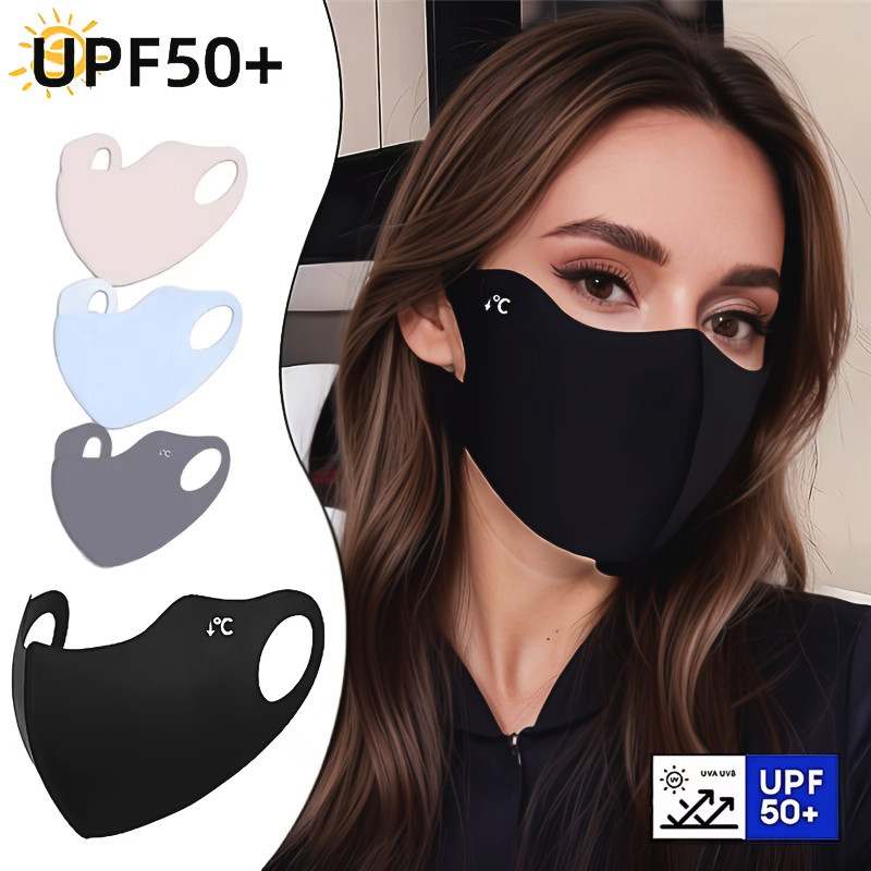 Sports Mask Breathable - Kühlende Sommer-Sonnenmaske für Outdoor-Sport, Atmungsaktive Eisseide-Gesichtsmaske