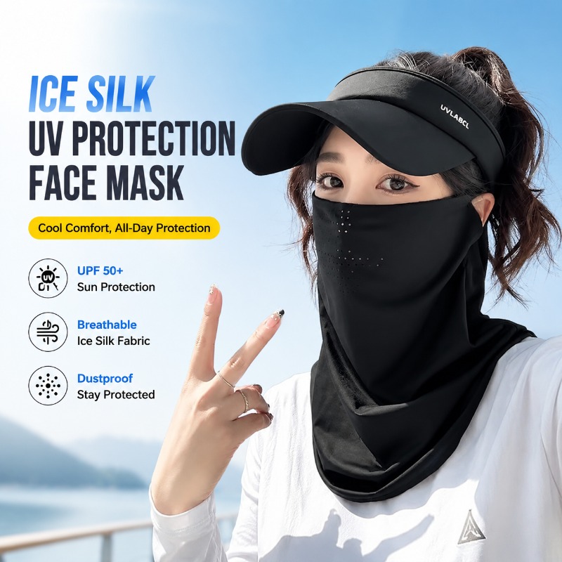 Sports Mask Breathable - Unisex Eisseide UV-Schutz Sonnenschutz Gesichtsmaske für