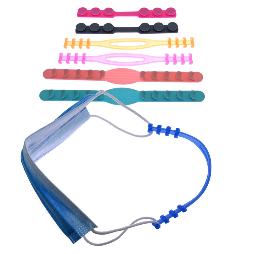 Silicone Mask Bracket - 6 Stück Anti-Verhakungs-Ohrhaken aus Silikon, Maskenhalterung,