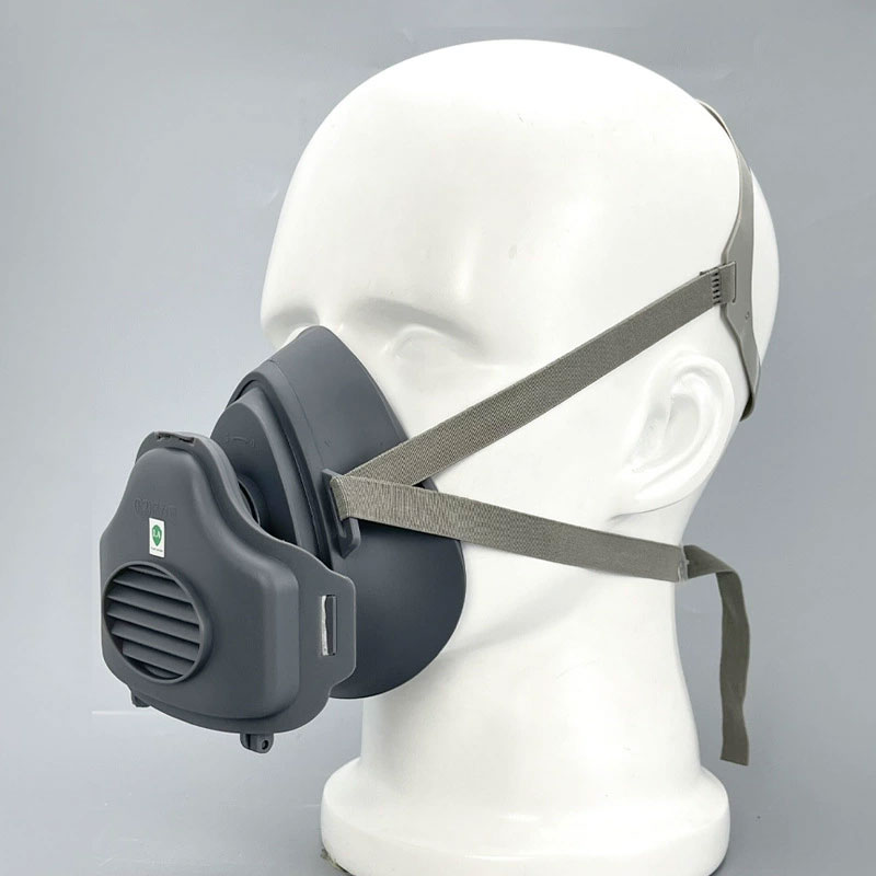 Kn95 Respirator Mask - Staub-Atemschutzmaske, Arbeitssicherheits-Gummimaske, Baumwollfilter, Halbgesichts-Staubmaske, staubdicht, für