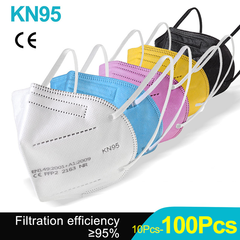 Kn95 Respirator Mask - 10–100 Stück FFP2-Masken KN95 Mascarillas 5-lagiger