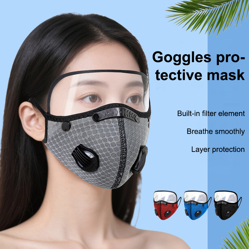 Anti Pollution Mask - Neue Fahrrad-Gesichtsmaske mit Filter, Schutzbrille, Staubmaske,