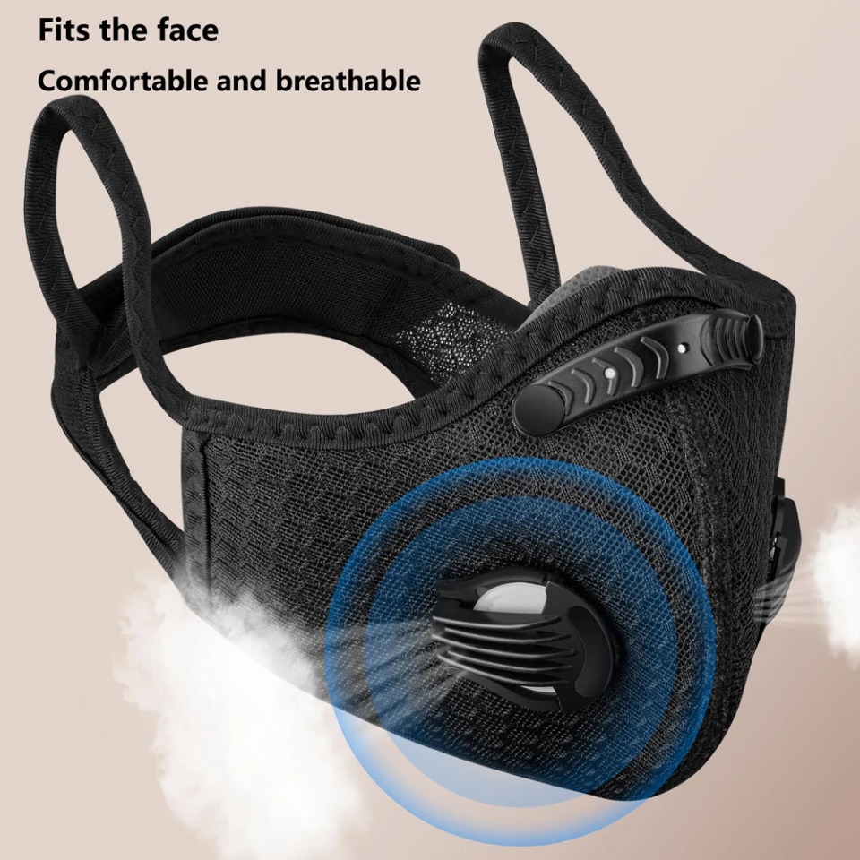 Anti Pollution Mask - 1 Stück Fahrradmaske mit Aktivkohlefiltermaske PM2.5