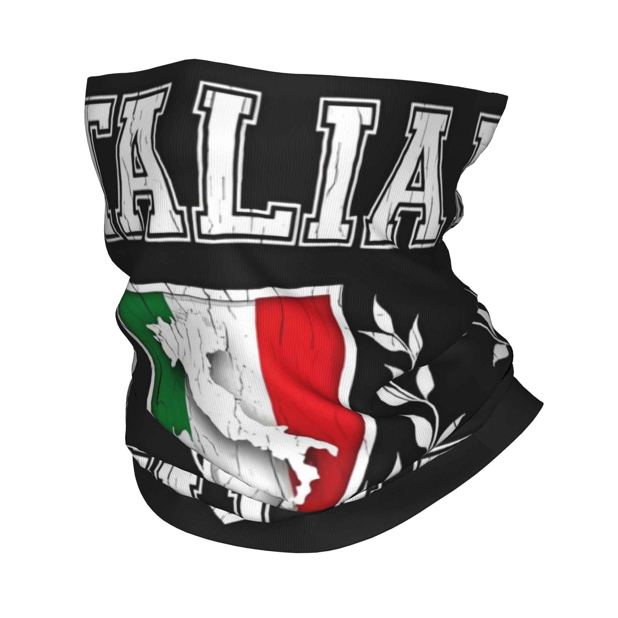 Neck Gaiter Face Cover - Benutzerdefinierte Italien Flagge Bandana Halswärmer Männer