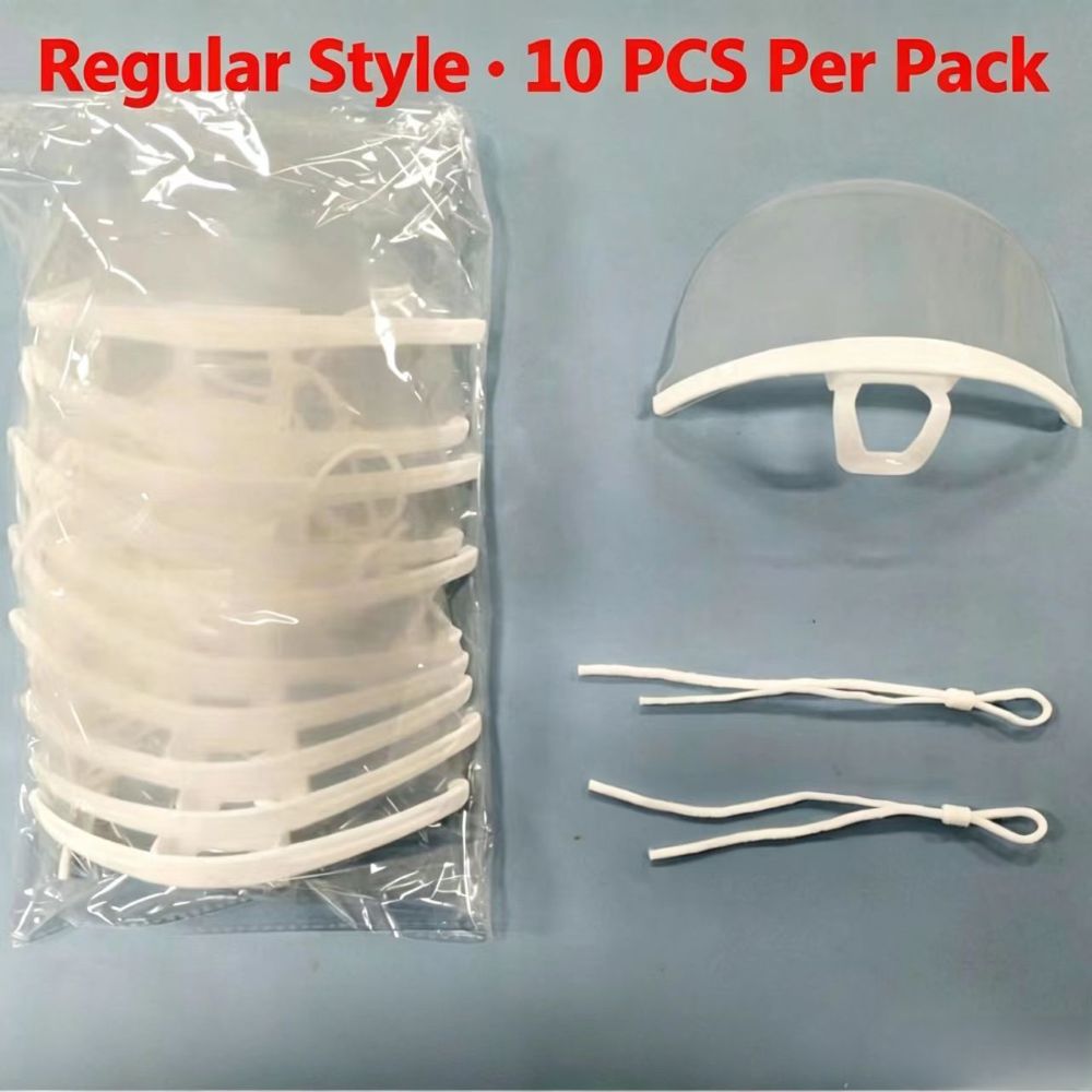 Mask Lanyard Adjustable - Anti-Beschlag-Mundschutz aus transparentem PC-Material in Lebensmittelqualität,