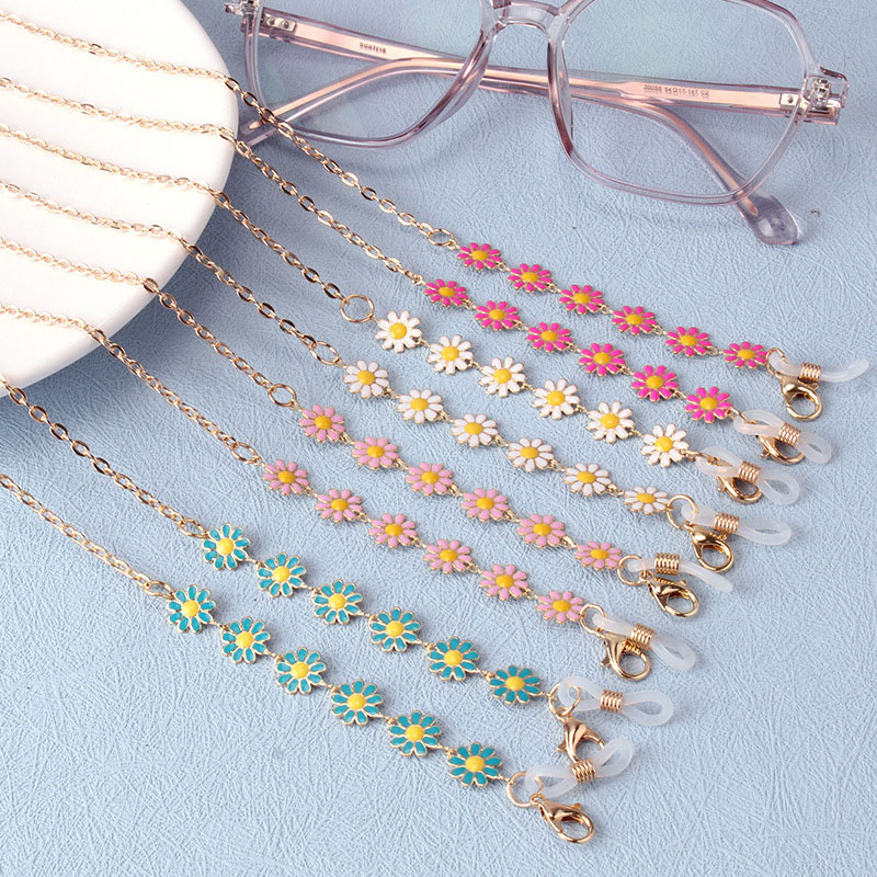 Mask Chain Holder - Stilvolle Blumen-Brillenketten für Damen, modisch, bunt,