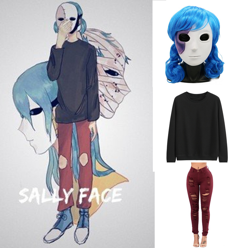 Black Face Mask Pack - Hot Anime Spiel Sally Gesicht Cosplay