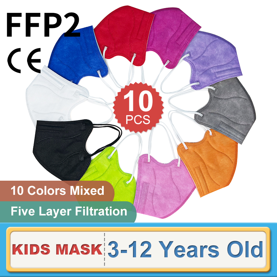 Kids Face Mask - 10PCS Kinder FFP2 Gesichtsmaske KN95 Mascarillas