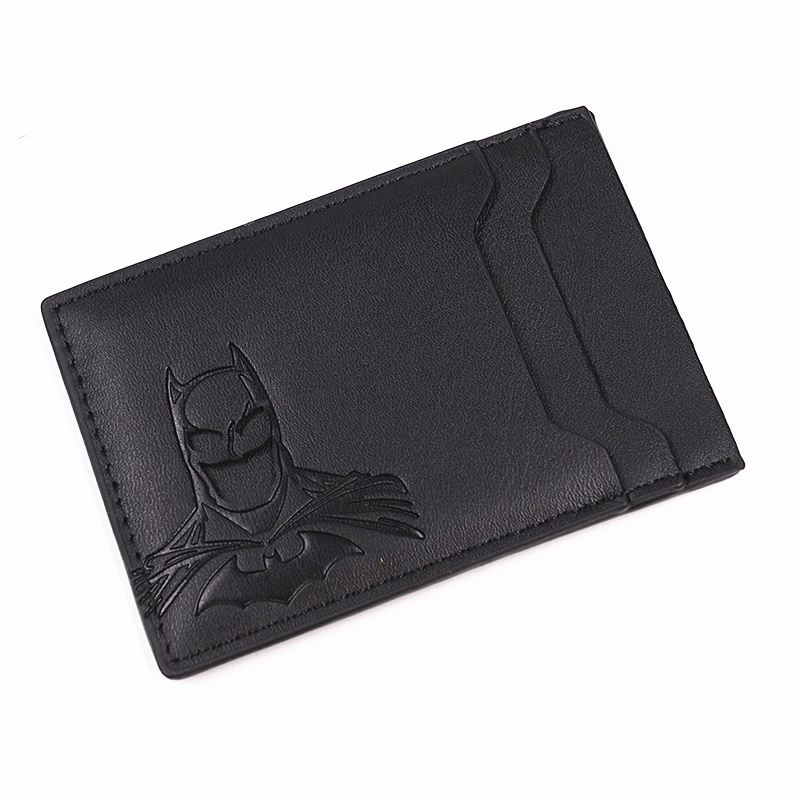Face Mask Storage Box - Fledermaus-ID-Geldbörse für Herren, Leder, schmal, Kartenhalter,