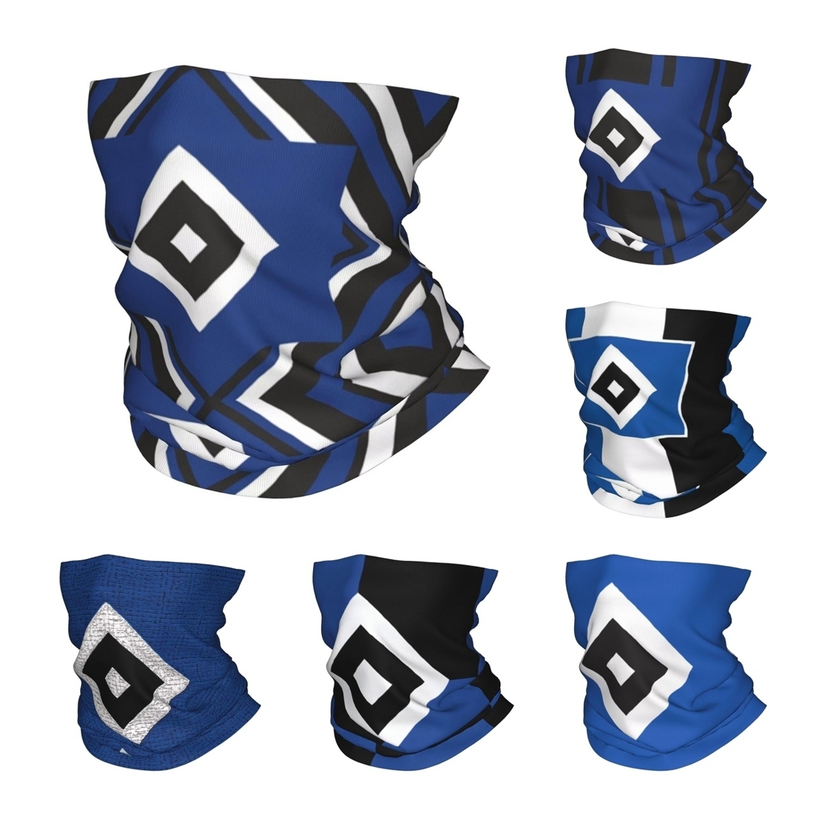Neck Gaiter Face Cover - Blue Diamond HSV Fußball-Bandana, Halstuch, bedruckt,