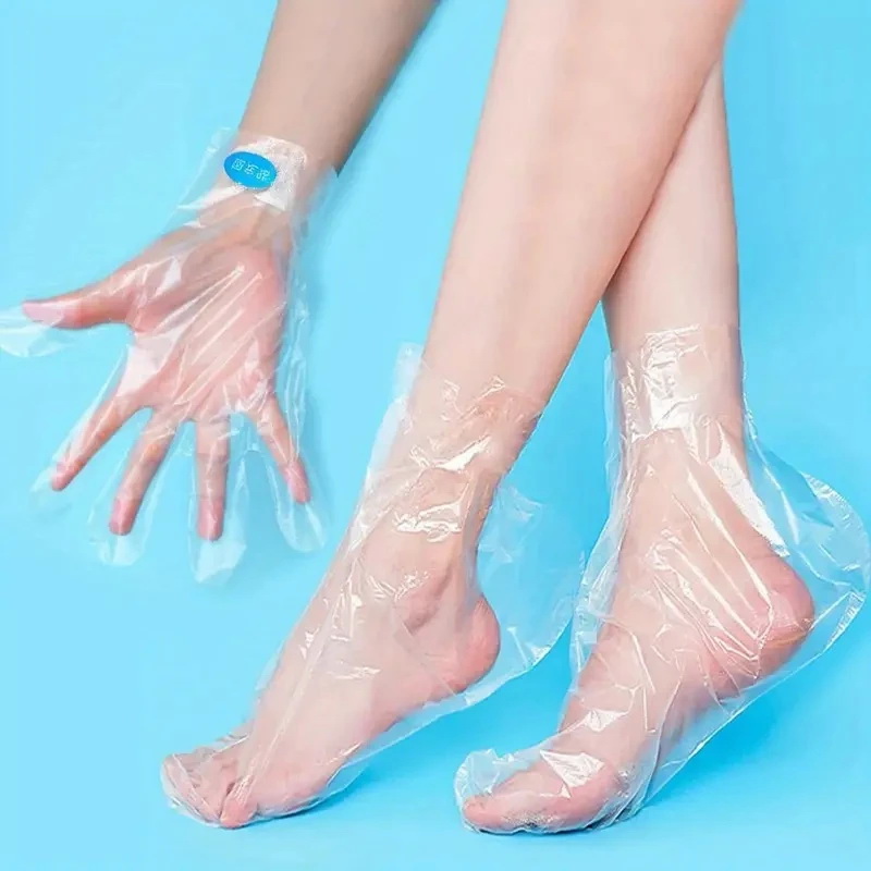 Disposable Mask Blue - Dicke Einweg-Handmaskenhandschuhe, Einweg-Fußmasken-Fußabdeckungen, multifunktionale Fuß-/Handabdeckung mit