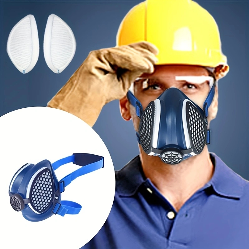 Kn95 Respirator Mask - Silikon-Halbmasken-Atemschutzmaske mit austauschbaren und wiederverwendbaren Filtern,