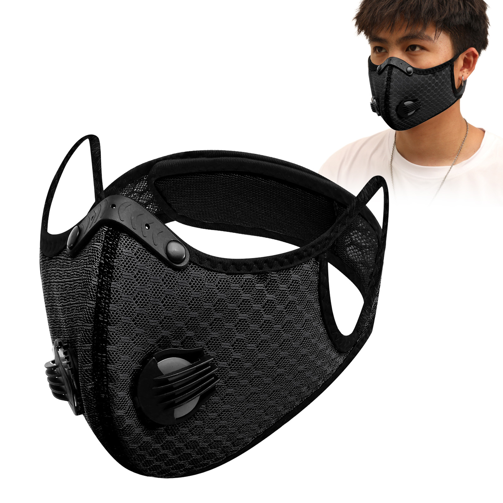 Anti Pollution Mask - Unisex Winddichte Reitmaske Aktivkohle-Maske Outdoor-Sport Anti-Staub-Verschmutzungsmaske