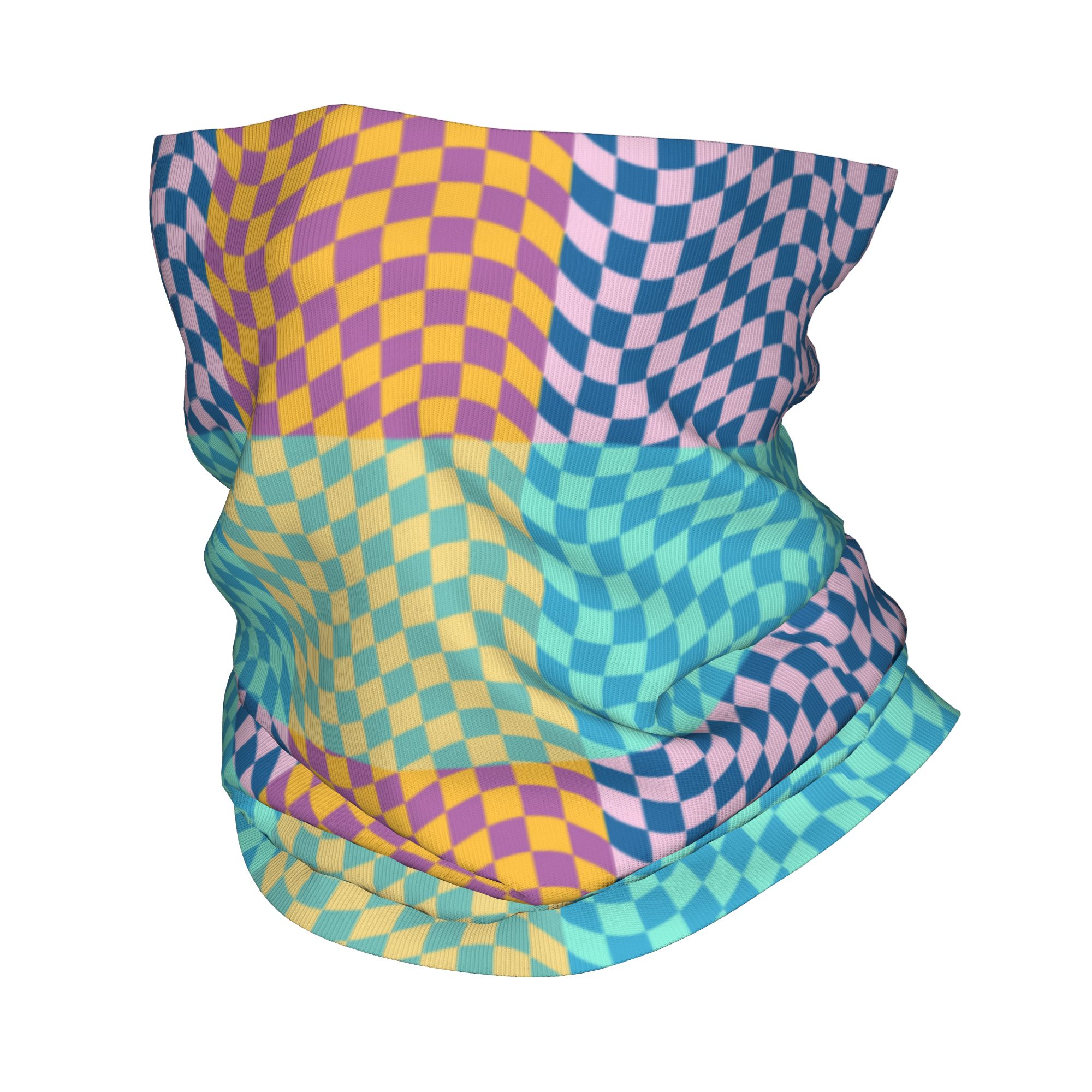 Neck Gaiter Face Cover - Benutzerdefinierte farbige karierte Bandana-Halsmanschette, winddichter Gesichtsschal-Abdeckung