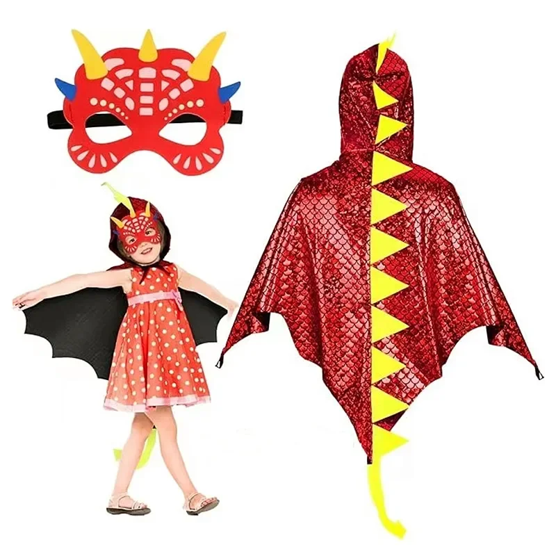 Grüner Dinosaurier-Umhang für  – Kids Face Mask Bewertung und Preis