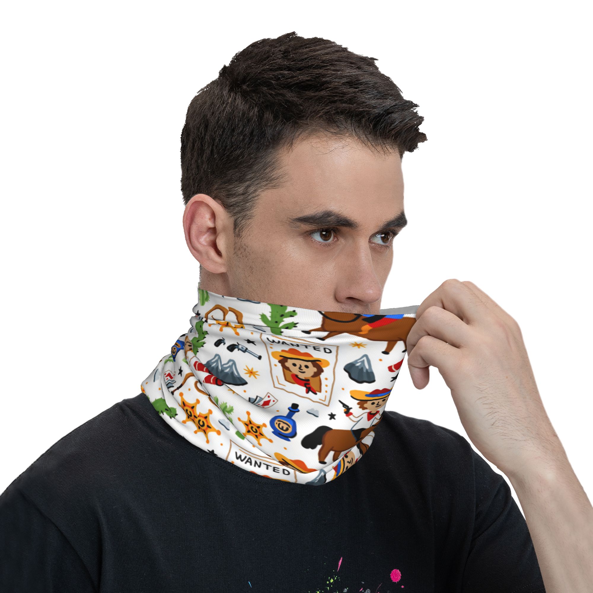 Cartoon Kinder Western Cowboy  – Kids Face Mask Bewertung und Preis