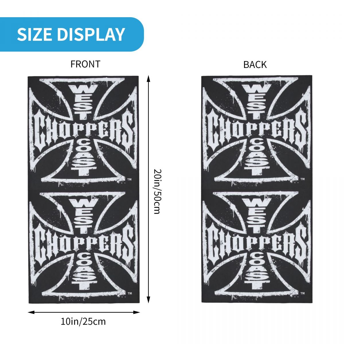 West Coast Iron Cross Choppers – Neck Gaiter Face Cover Bewertung und Preis