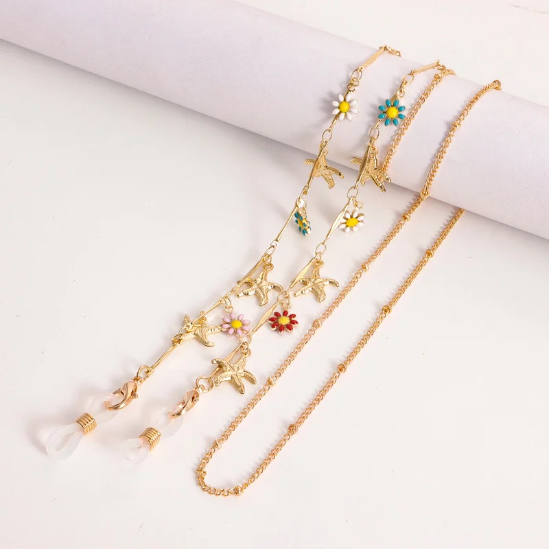 Modische Blätter-Sonnenbrillen – Mask Chain Holder Bewertung und Preis