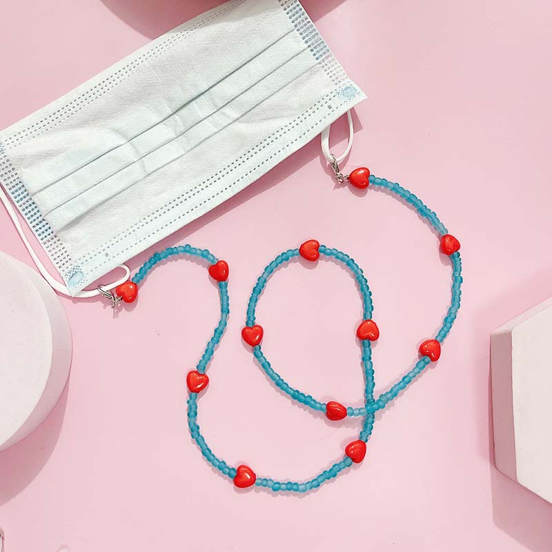 Trend ige Pfirsich Herz Anti-R – Mask Chain Holder Bewertung und Preis